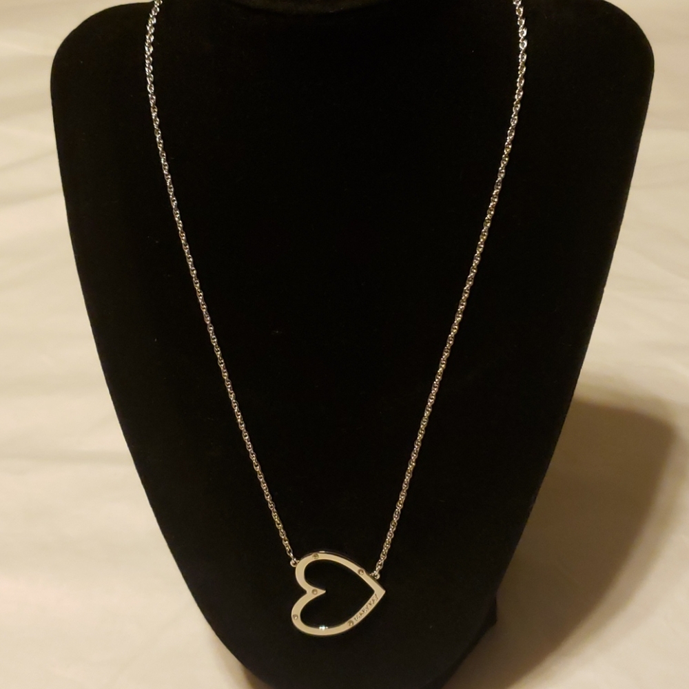 MARY KAY Heart Necklace with Rhinestones